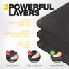 ActiveGear Large Exercise Mat for Home Workout | Workout Gym Flooring for Home Gym | Rubber Workout Mat - 6 x 4 ft Black view 2