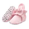 Zutano Unisex Organic Cotton Baby Booties With Gripper Soles, Baby Pink Solid, 6M view 1