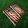 Distressed America 13 USA Flag Cornhole WRAP Set Vinyl Board Decal Baggo Bag Toss Boards * Made in The USA * view 1