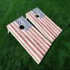 Distressed America 17 USA Flag Cornhole WRAP Set Vinyl Board Decal Baggo Bag Toss Boards * Made in The USA * view 1