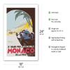 Pacifica Island Art 5th Grand Prix Monaco 1933 - Auto Racing - Vintage Sports Poster by Go Ham (Georges Hamel) c.1933 - Eco-friendly Premium Bamboo Paper 290gsm (Unframed) 18x24in view 2