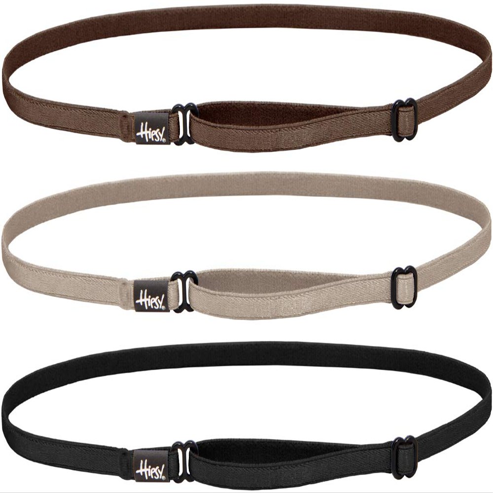 Hipsy Women's Elastic & Adjustable Stretchy Running Headband Multi Pack (Black/Taupe/Brown Elastic 3pk)