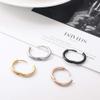 316L Surgical Stainless Steel Huggie Hoop Earrings 6mm Black Hypoallergenic Earrings Hoop Cartilage Helix Lobes Hinged Sleeper Earrings For Men Women(A03:6mm Black(THK 2.0mm)) view 4