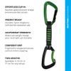 Trango Reaction Quickdraw - Keylock Sport Climbing Draw with Thick Dogbone for Gym & Outdoor Rock Climbing, Easy Clipping, 12cm 6 Pack view 4