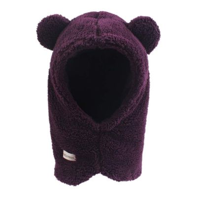 Baby Girls Winter Hat Boys Warm Scarf Hat Kids Thick Earflap Hood Cap with Ear 6M-7T (Purple, M)