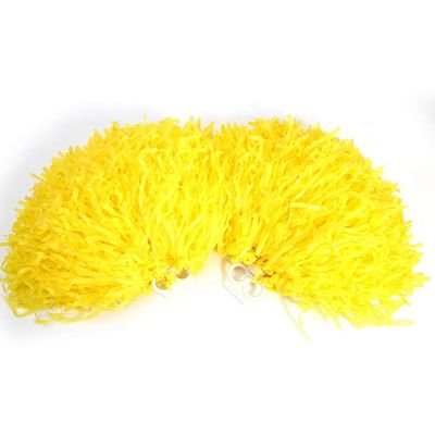 8 Colors 2pcs Cheerleading Poms, PE Cheer Poms Cheerleading Kit Accessories Special for Kindergarten Children s Activities Cheerleading Kit Finger Ring (Yellow)