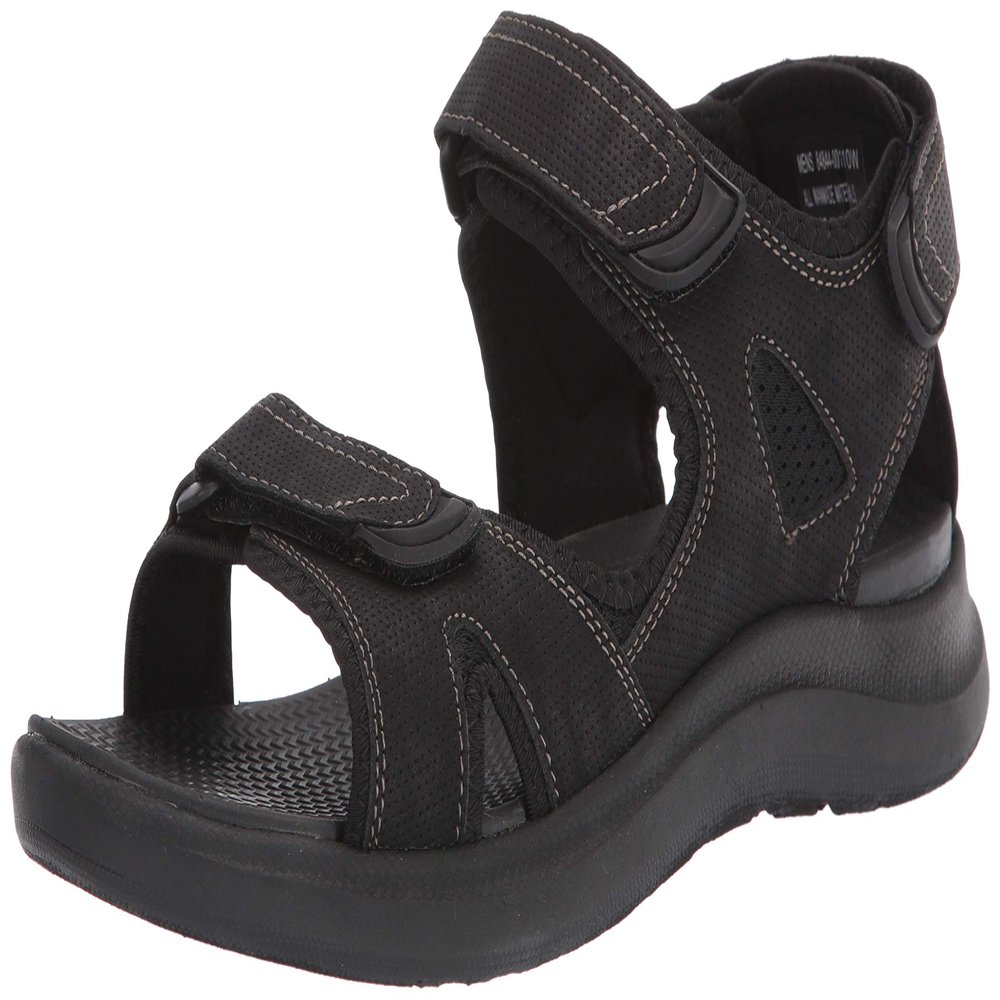 Nunn Bush Men's Rio Vista 3 Strap River Sandal Water Shoe, Black,9 M US