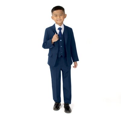 Spring Notion Big Boys' Modern Fit Blue Suit Set 18M