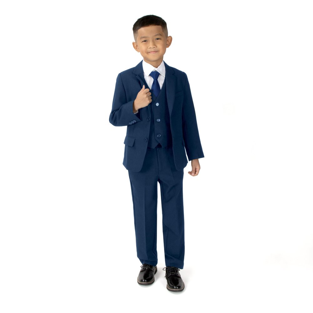 Spring Notion Big Boys' Modern Fit Blue Suit Set 18M