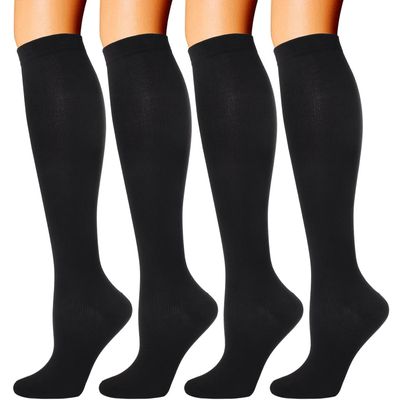 Double Couple 4 Pairs Compression Socks for Men and Women Compression Stockings