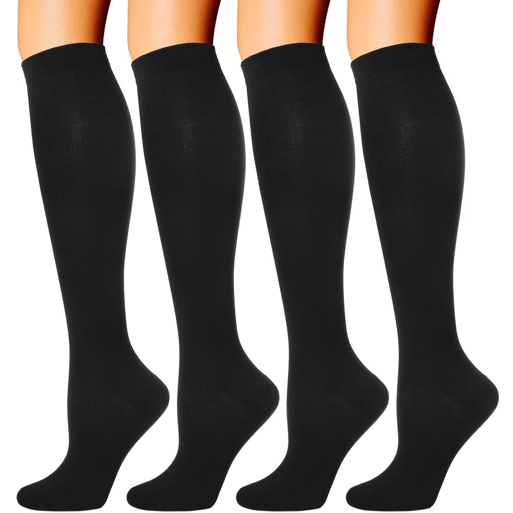 Double Couple 4 Pairs Compression Socks for Men and Women Compression Stockings