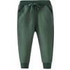 GLEAMING GRAIN Toddler Boys Jogger Pants 4T Boys Joggers Drawstring Elastic Waist Cotton Casual Sweatpants Solid Green view 1