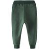 GLEAMING GRAIN Toddler Boys Jogger Pants 4T Boys Joggers Drawstring Elastic Waist Cotton Casual Sweatpants Solid Green view 2