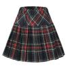 EXCHIC Women's A-Line Mini Skirt Stretchy High Waist Pleated Tennis Skirts Plaid School Uniform Dance Casual Wear (S, 18) view 1