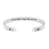 JoycuFF Faith Bracelet Let Your Faith Be Bigger Than Your Fear Cuff Bangle Religious Jewelry Baptism Gift Inspirational Jewely Motivational Cuff view 1