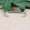JoycuFF Faith Bracelet Let Your Faith Be Bigger Than Your Fear Cuff Bangle Religious Jewelry Baptism Gift Inspirational Jewely Motivational Cuff view 2