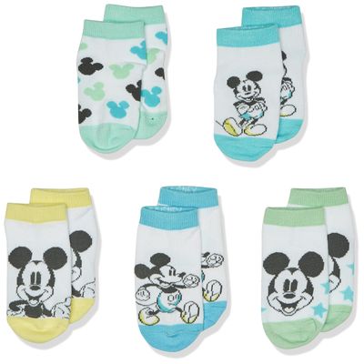 Disney Baby Boys Mickey Mouse 5 Pack Shorty Socks