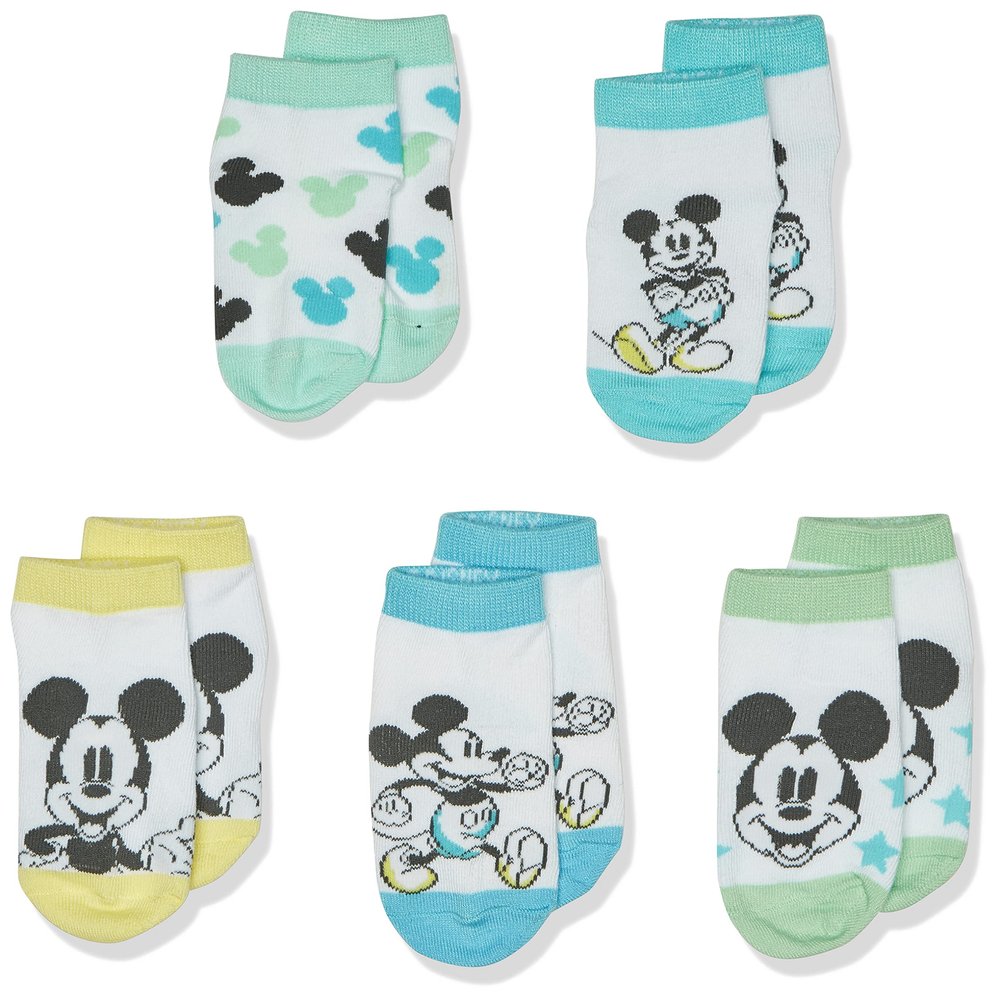 Disney Baby Boys Mickey Mouse 5 Pack Shorty Socks