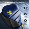 Hayabusa T3 Boxing Gloves for Men and Women Wrist and Knuckle Protection, Dual-X Hook and Loop Closure, Splinted Wrist Support, 5 Layer Foam Knuckle Padding - Navy/Yellow, 16 oz view 2