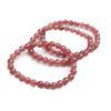 Top Natural Red Strawberry Quartz Crystal Round Beads Women Bracelet 6mm AAAA view 1