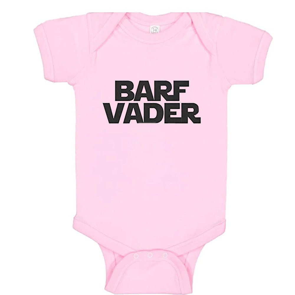 Barf Vader Baby Clothes Romper For Boy or Girl Star War and Darth Fan (24 Month, Pink)