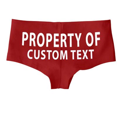 7 Years Southern Property Of Boy Shorts Personalize These With Custom Text Name Panty Gift for Honeymoon Christmas Valentines Wedding (XL, Red)