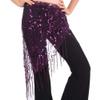 Panda Legends Belly Dance Hip Scarf Sequin Tassel Dance Hip Wrap Belt for Women and Girls, Purple view 1