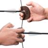 Hide & Drink, Archery Finger Tab, Protect Guard for Recurve Bows, Finger Protector, Shooting Practice Gear Sports & Outdoors, Full Grain Leather, Handmade, Bourbon Brown