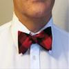 EmilyRose Couture Self Tie Bow Ties (Red Plaid) view 3