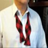 EmilyRose Couture Self Tie Bow Ties (Red Plaid) view 4