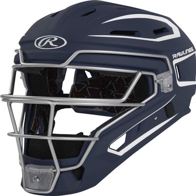 Rawlings | VELO 2.0 Catcher's Helmet | Baseball | Senior (7 1/8" - 7 1/2") | Navy/White
