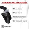 1791 GUNLEATHER K-Frame Revolver Paddle Holster - OWB CCW Leather Gun Holster for Belts - Right Handed - Fits Ruger GP100, Smith & Wesson K Frame and 686 view 3