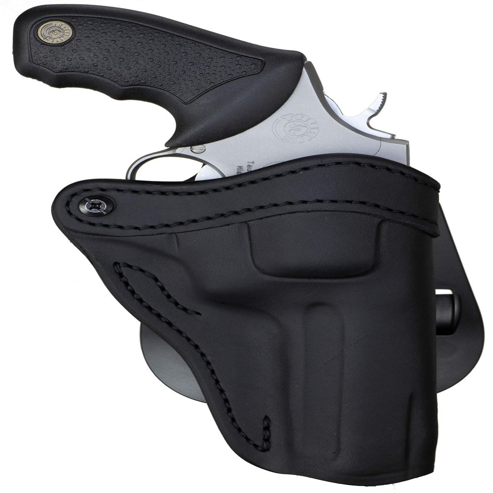 1791 GUNLEATHER K-Frame Revolver Paddle Holster - OWB CCW Leather Gun Holster for Belts - Right Handed - Fits Ruger GP100, Smith & Wesson K Frame and 686