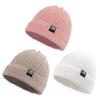 JANGANNSA Simple Knitted Baby Beanie Hip-Hop Boys Winter Hat Toddler Kids Bonnet for Girls 0-5Y (White+Pink+Beige,L) view 1