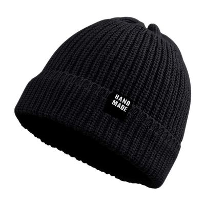 JANGANNSA Simple Knitted Baby Beanie Hip-Hop Boys Winter Hat Toddler Kids Bonnet for Girls 0-5Y (Black,L)