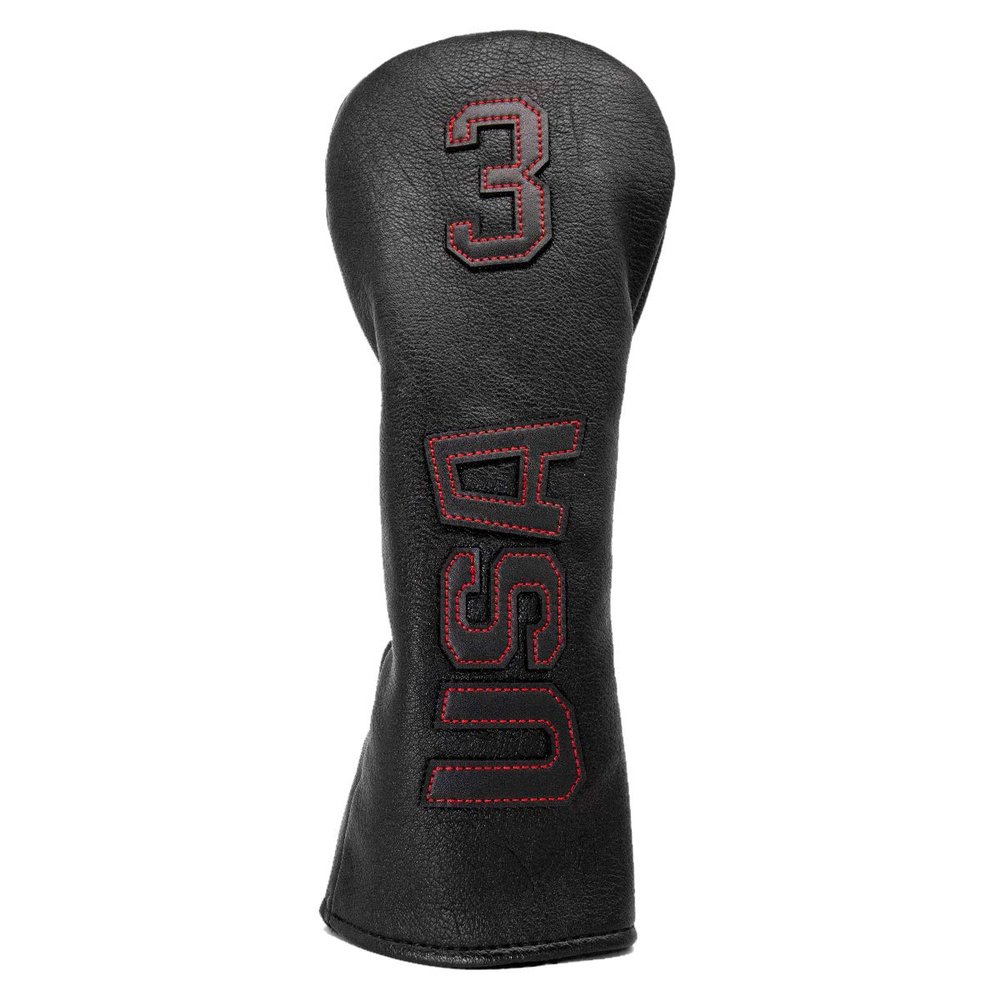 Barudan Golf Fairway Woods Head Covers 3 Wood Headcover Head Cover Club Protector Protective USA Black for Taylormade Taylor Made Callaway PXG Ping Cobra Golf Player Accessories for Men