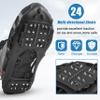 Ice Cleats Snow Traction Cleats Crampon for Walking on Snow and Ice Non-Slip Overshoe Rubber Anti Slip Crampons Slip-on Stretch Footwear (X-Large Size Without Magic Tape Straps) view 3