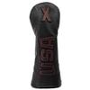 Black USA Golf Hybrid Head Cover, Interchangeable Golf Rescue Hybrid Headcover, Synthetic Leather Golf Club Cover for Men Golfer fits for All Brand (Black-red(for Ut)) view 1