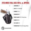 1791 GUNLEATHER 1911 Optic Ready Holster - OWB CCW Leather Gun Holster for Belts - Right Handed - Fits 1911 Models with 4" and 5" Barrels view 3