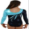 Snowflake Designs Polished in Black/Mint - Adult Extra Small - Black, Mint, and White Clearance Competition Leotard! view 2