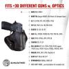 1791 GUNLEATHER P320c Optic Ready Holster - OWB CCW Leather Gun Holster for Belts - Right Handed - HK VP9sk, P2000, 45c, SIG P229c and Most compacts with Rails view 3