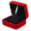 GBYAN Velvet Ring Box with LED Light Jewelry Display Gift Box for Proposal,Engagement, Wedding view 1