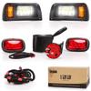 9.99WORLD MALL Club Car DS Golf Cart 12V Headlight & Tail Light Kit with Turn Signals & Brake Lights, Fits Gas & Electric Models view 1