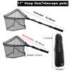 SAN LIKE Fishing Net Fish Landing Net Collapsible Fish Net with Anti-Slip Telescoping Rubber Pole Handle for Kids Adults in Saltwater Freshwater Multi-Size Extending to Length 30.7inch to 43.3inch view 2