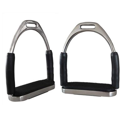 UNISTRENGH Premium Safety Stirrup Stainless Steel Flexible Stirrup, 1 Pairs (Silver)