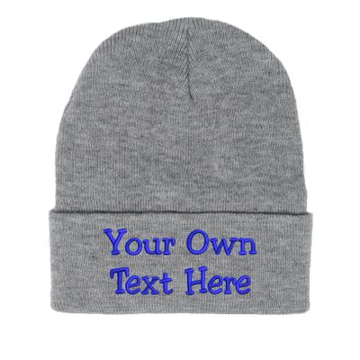 Love Sketches Custom Embroidered Beanie Men Women Unisex Plain Cuffed Knit Skull Cap Hat (DkHeather)