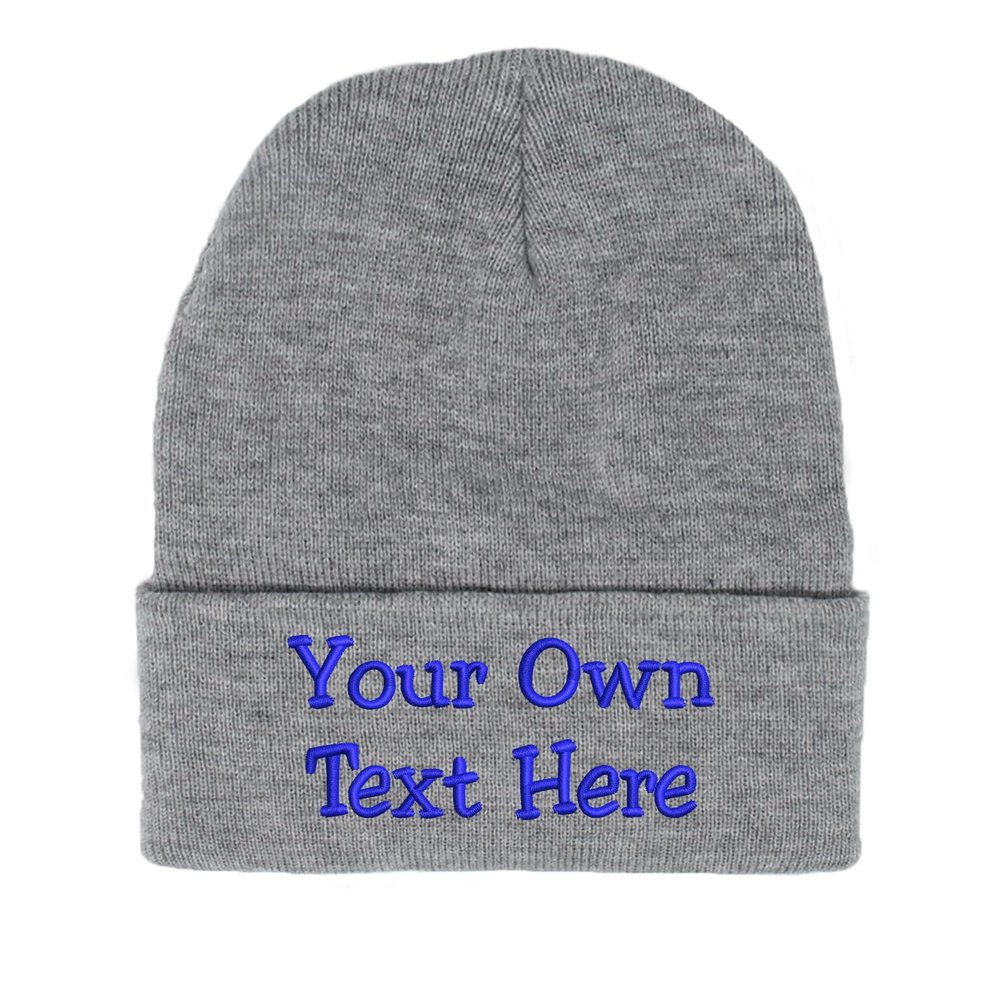 Love Sketches Custom Embroidered Beanie Men Women Unisex Plain Cuffed Knit Skull Cap Hat (DkHeather)