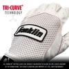 Franklin Sports Digitek Batting Glove Pair - White/White - Adult Small view 4