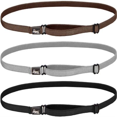 Hipsy Women's Elastic & Adjustable Stretchy Running Headband Multi Pack (Black/Silver/Brown Elastic 3pk)