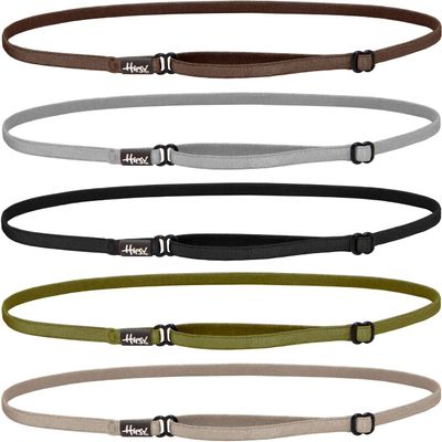 Hipsy Women's Elastic & Adjustable Stretchy Running Headband Multi Pack (Taupe/Olive/Black/Silver/Brown Elastic 5pk)